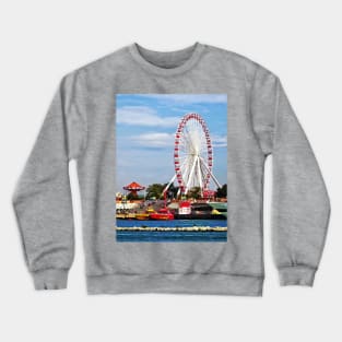 Chicago IL - Ferris Wheel at Navy Pier Crewneck Sweatshirt